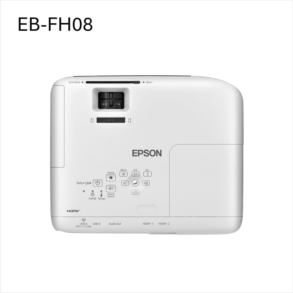 EB-FH08 3-LCD Video projecteur 337 pouces (8,56 m) 3.600 Lumens 1080p Full HD