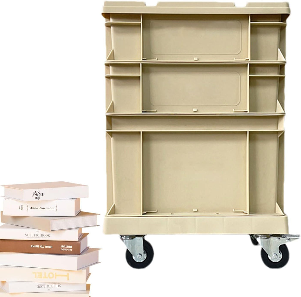 YRTUOP Bacs De Rangement Empilables À Roulettes - Empilable et Résistant Style Industriel Conteneur Roulant De Rangement Et Bac À,pour Outils Jouets Livres et Stockage Maison