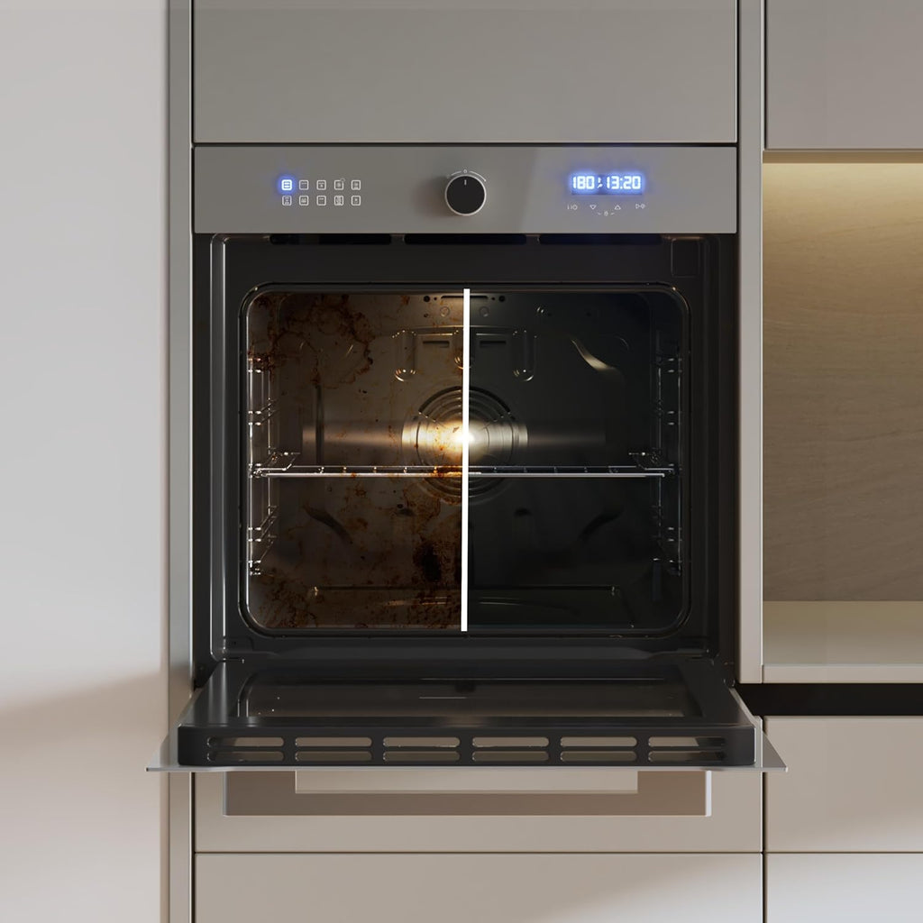 Cecotec Four Encastrable Multifonction 60 cm Bolero Hexa AF316000 Glass Grey A. 3400W, 81L, 11 Fonctions avec Airfryer Master, Pizza Master, Steam Asisst, Steam EasyClean, Cuisson 3D, Décongélation