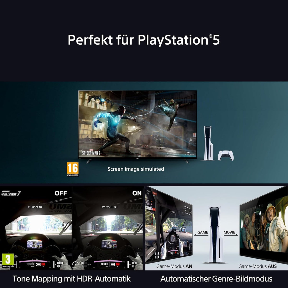 BRAVIA 8 OLED 65 Pouces 4K HDR Google Smart TV |Fonctions Gaming PlayStation 5, IMAX Enhanced, Dolby Vision Atmos, Chromecast, Apple AirPlay, 120Hz 65XR80