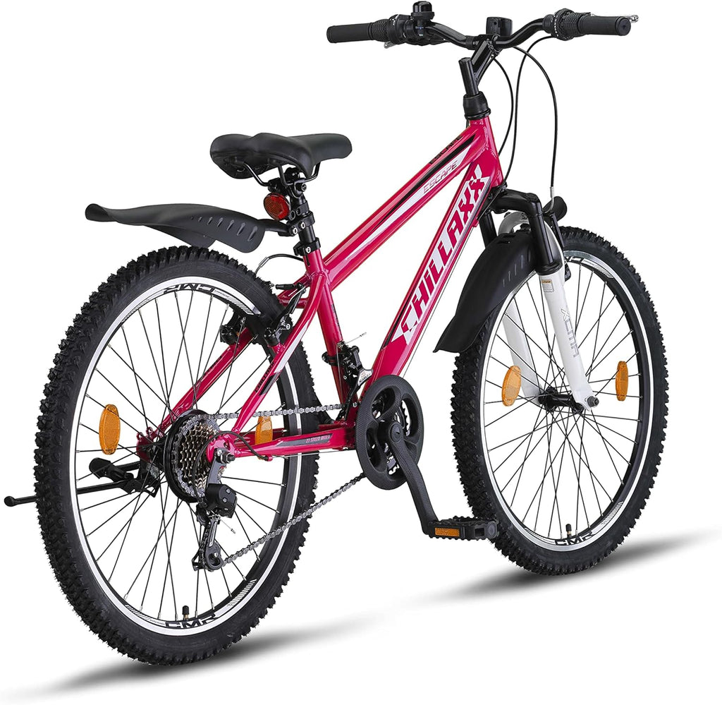 Chillaxx Bike Escape Premium VTT de 24 et 26 pouces pour filles, garçons, hommes et femmes, 21 vitesses