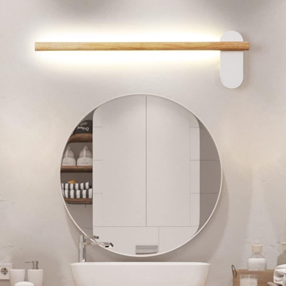 Générique Lampe LED blanche Compatible with miroir de vanité, éclairage avant moderne et linéaire Compatible with salle bain, 3 modes couleur, applique murale maquillage, Luminaires intérieur