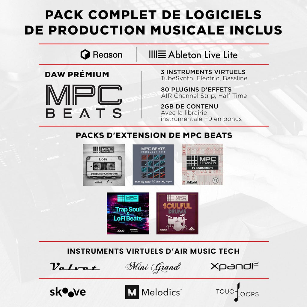 M-AUDIO Keystation 88 MK3 – Clavier MIDI USB 88 touches semi-lestées pour contrôler les synthétiseurs virtuels et les stations audionumériques