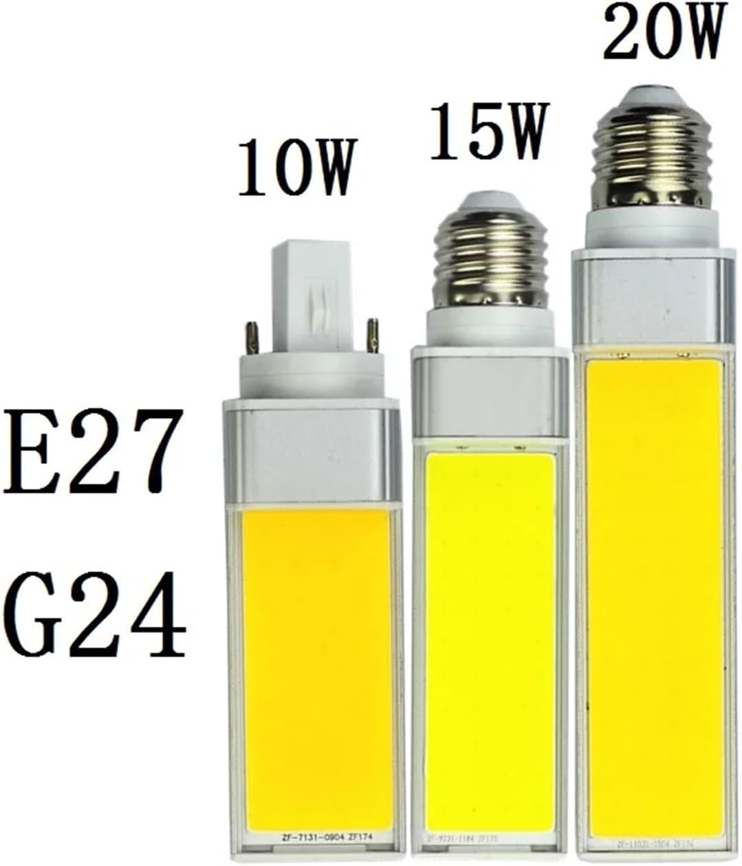 YXZKJZJ Lot de 2 ampoules LED E27 10 W 15 W 20 W G24 Lampe en forme de maïs Blanc chaud Projecteur horizontal à 180 degrés pour intérieur et extérieur(Warm White,G24_20W)