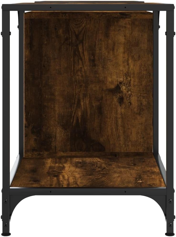 Lauuoeriau Meuble TV en chêne fumé pour maison et jardin, 153 x 37 x 50 cm, bois d'ingénierie