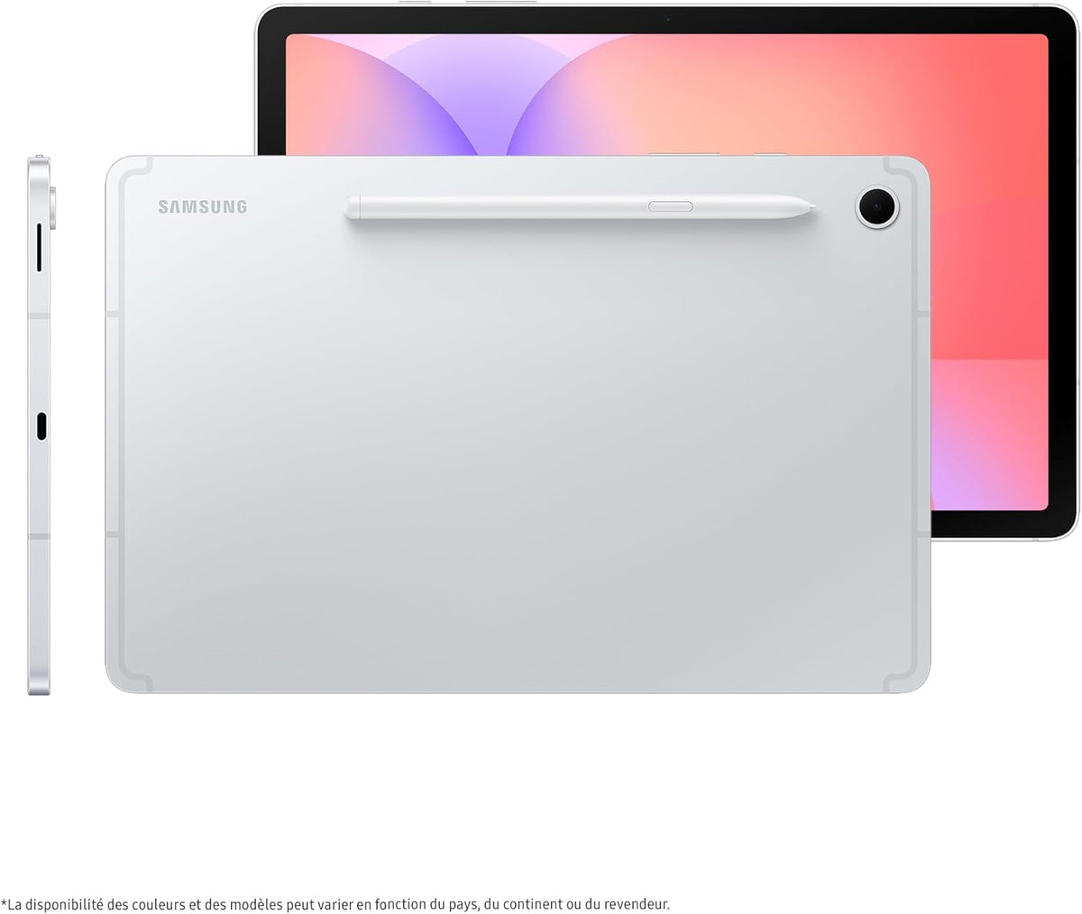Tab S10 Lite, 10.9", Wi-Fi, 128Go, Tablette Android, S Pen Inclus, Argent, Chargeur Secteur Rapide 25W Inclus, Version FR