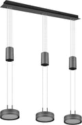TRIO, Suspension, Franklin incl. 3 x LED,SMD,9,0 Watt,3000K,1050 Lm. Aluminium, Antracite, Corps: Aluminium, Antracite L:85,0cm, L:14,0cm, H:150,0cm