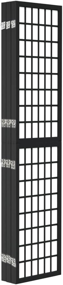 Ecran d'Intimité Paravent Séparateur de Pièces Cloison de Séparation pour Chambre à Coucher Maison Intérieur, 6 Panneaux 240x170 cm Noir