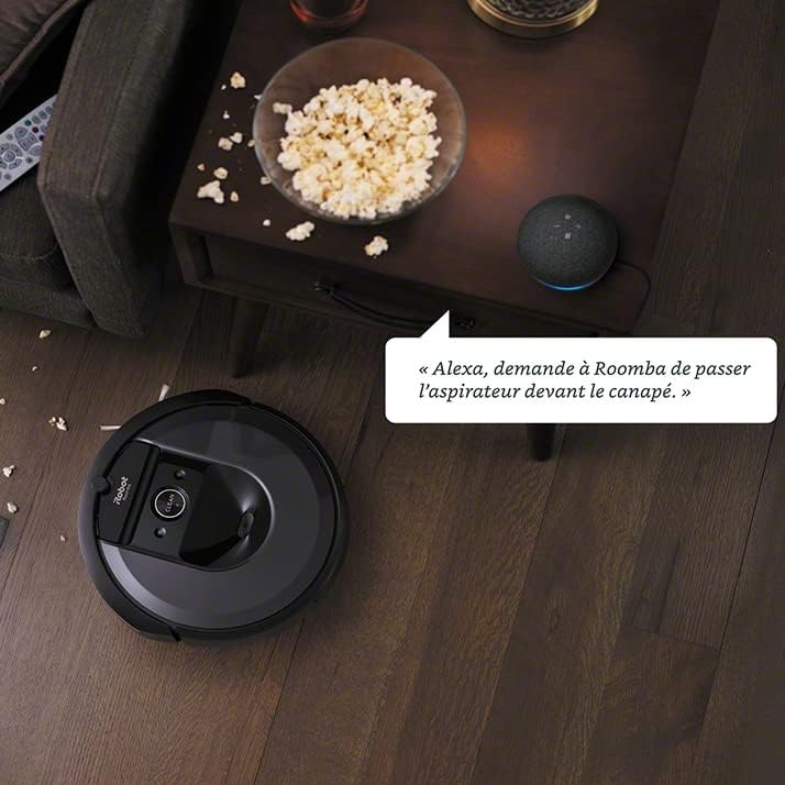 iRobot Roomba i7 (i7156) - Aspirateur Robot connecté - 2 extracteurs en Caoutchouc multisurfaces - Idéal pour Les Animaux - Cartographie, mémorise et s'adapte à Votre Domicile