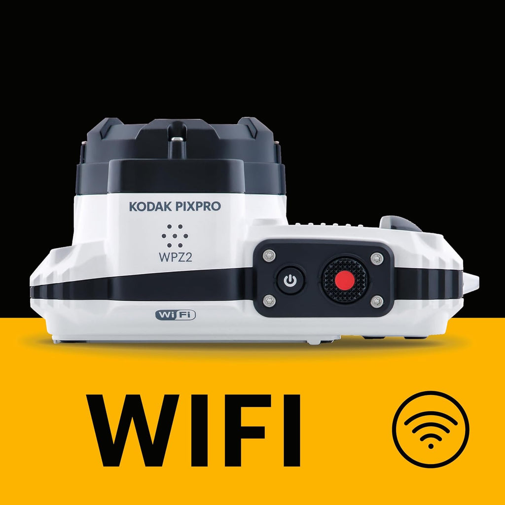 KODAK Pixpro WPZ2 - Appareil Photo Numérique Compact 16M Pixels, étanche à 15m, Anti-Choc, Video 720p, Ecran LCD 2,7 - Batterie Li-ion, Blanc