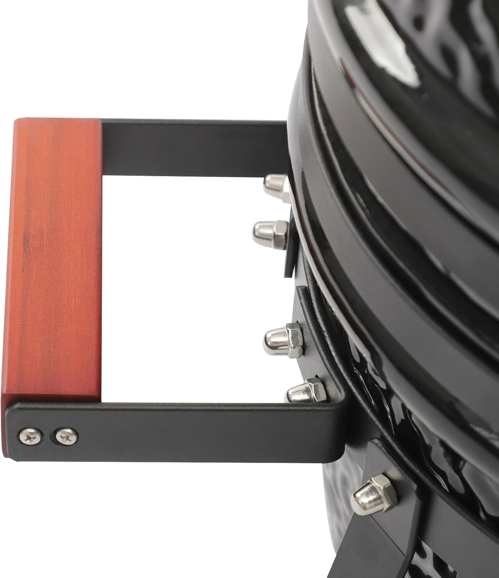 Kamado Barbecue en céramique, 50 x 47 cm, barbecue au charbon de bois, fumoir en céramique pour pique-nique et patio, barbecue en céramique pour petits barbecues, pique-niques, barbecues, camping