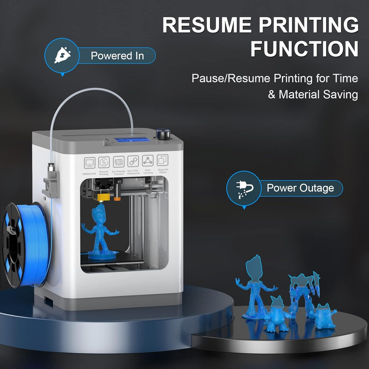 Imprimante 3D Tina2 mise à niveau, imprimantes 3D DIY à nivellement automatique pour débutants, source entièrement ouverte avec impression de CV, plaque de construction magnétique amovible à écran LCD
