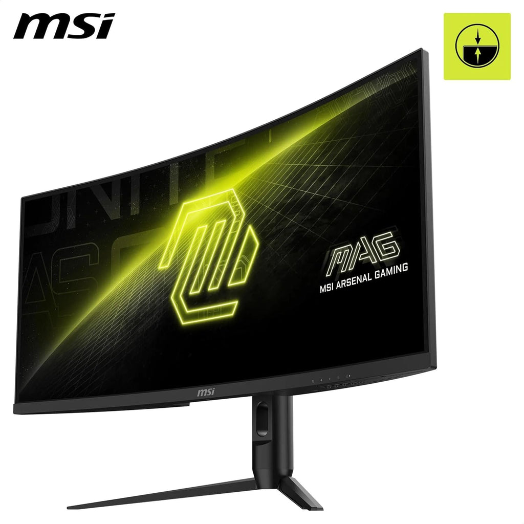 MSI MAG 342CQR E2 Écran Gaming incurvé 34" UWQHD - Dalle VA 1500R 3440 x 1440, 180 Hz / 1 ms (MPRT), Adaptive-Sync - DP 1.4a, HDMI™ 2.0b CEC
