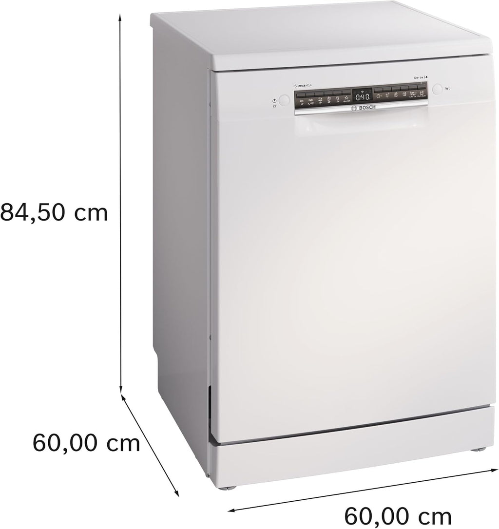 Bosch SMS4EMW01F, Série 4, Lave-vaisselle 60 cm, Pose libre, Blanc
