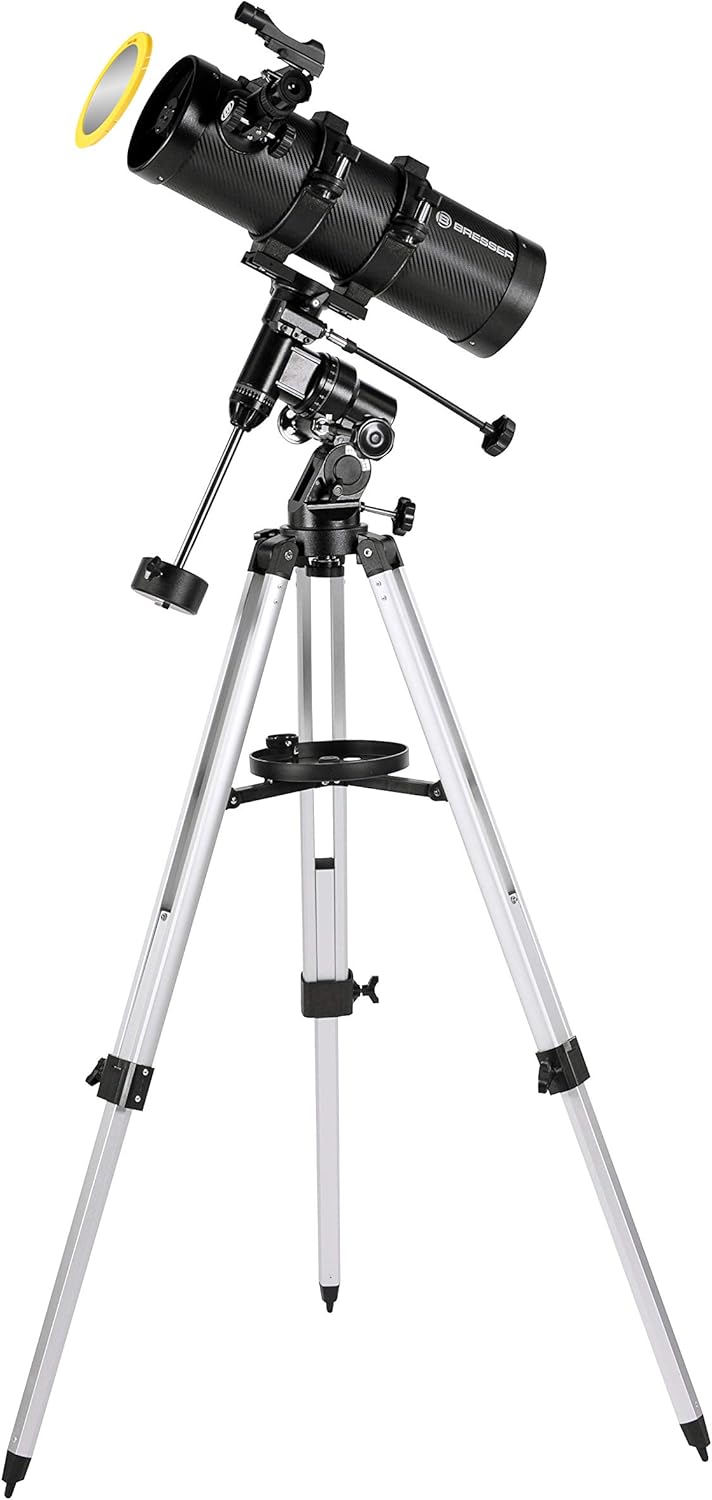 Bresser Pluto 114/500 EQ Télescope avec Adaptateur pour Smartphone