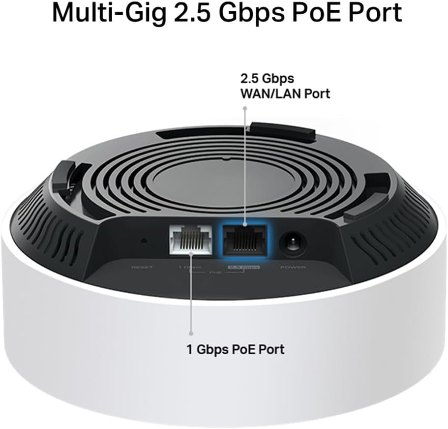 TP-Link Deco WiFi 6 Mesh AX3000Mbps bi-Bande avec PoE Deco X50-PoE(3-Pack), Couverture de 600㎡, 1 Port 2,5 Gbit/s + 1 Port Gigabit, AI-Driven Mesh