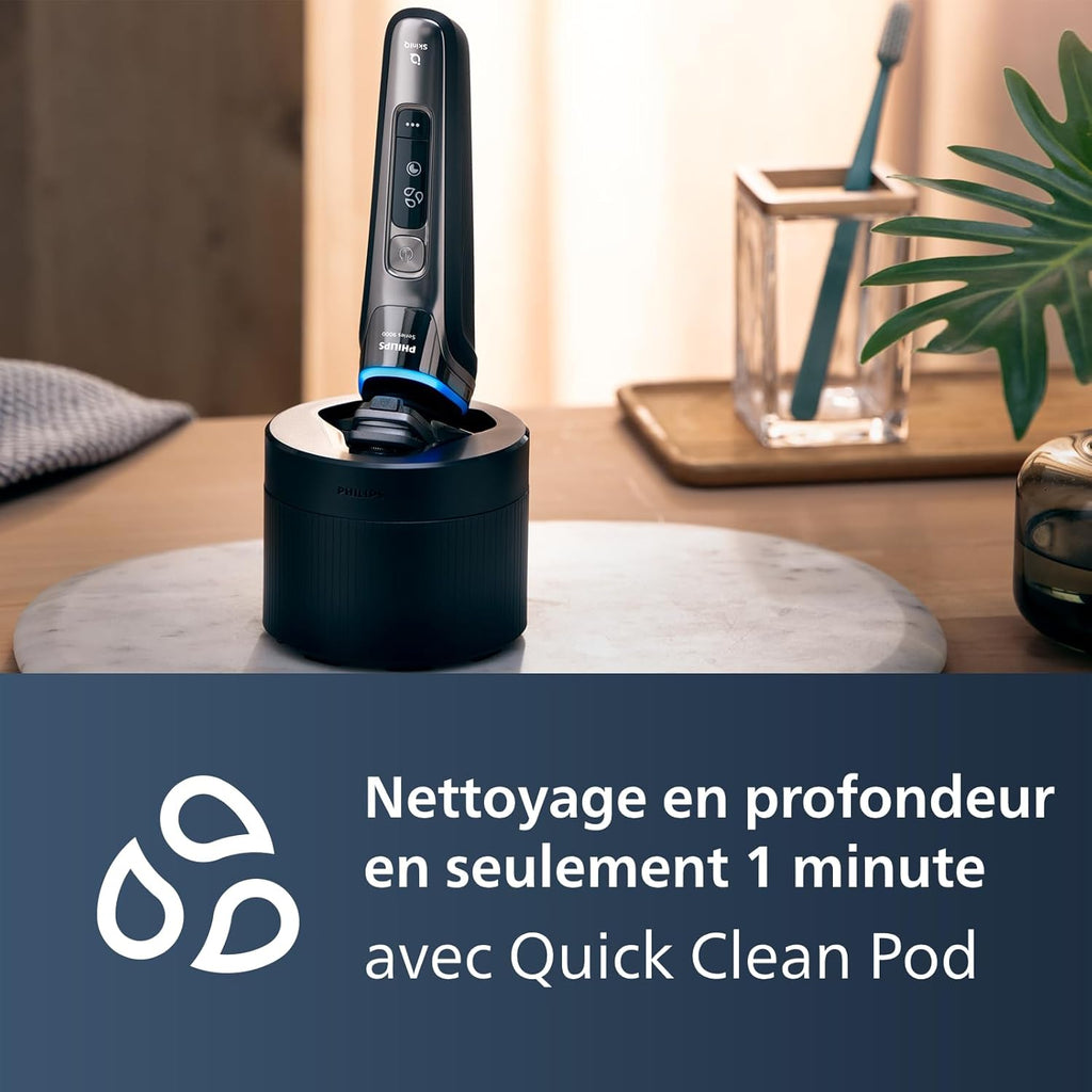 Rasoir électrique Philips série 9000, chrome foncé, (modèle S9987/59)