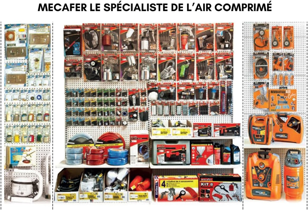 Mecafer 425543 Compresseur Silencieux 50L/1,3 HP/8 bar Blanc