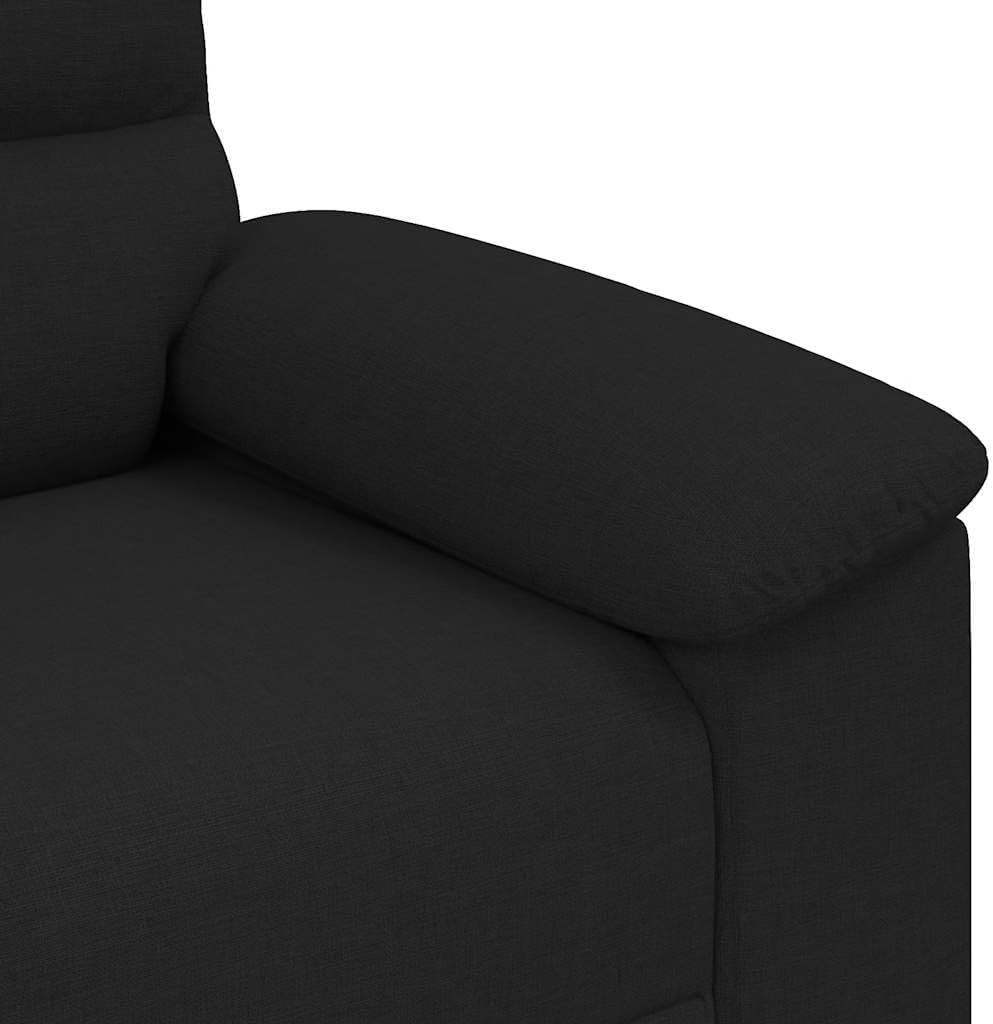 vidaXL Canapé à 2 Places Noir 140 cm Tissu