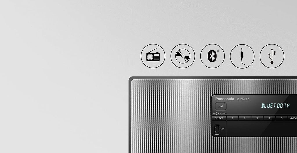 Panasonic SC-DM502-K Système stéréo Haut de Gamme avec Connexion Dab+ et Bluetooth, Noir