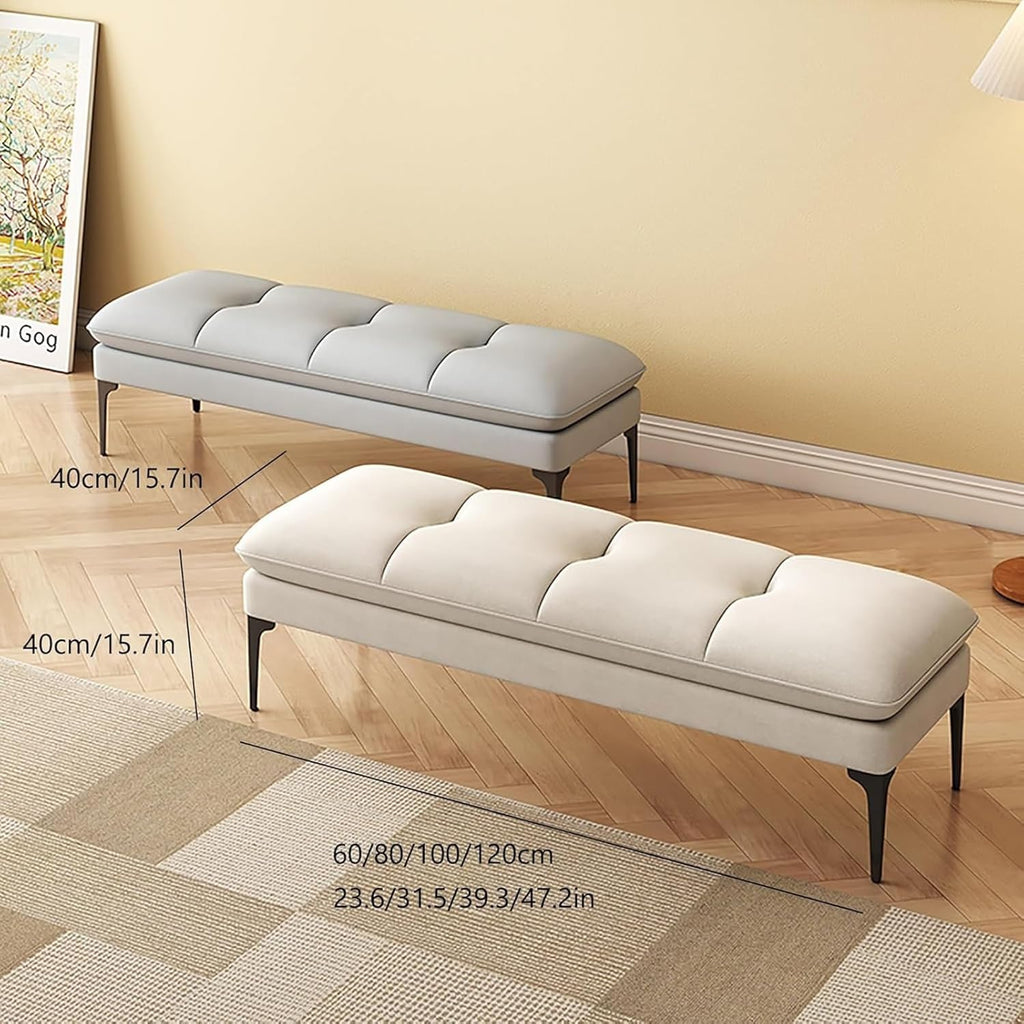 Kavenza Banc De Couloir 80 X 40 X 40 Cm - Banc Bout De Lit - Meuble De Salon - Banquette Lit - Meuble De Chambre À Coucher Orange,23.6" 60cm