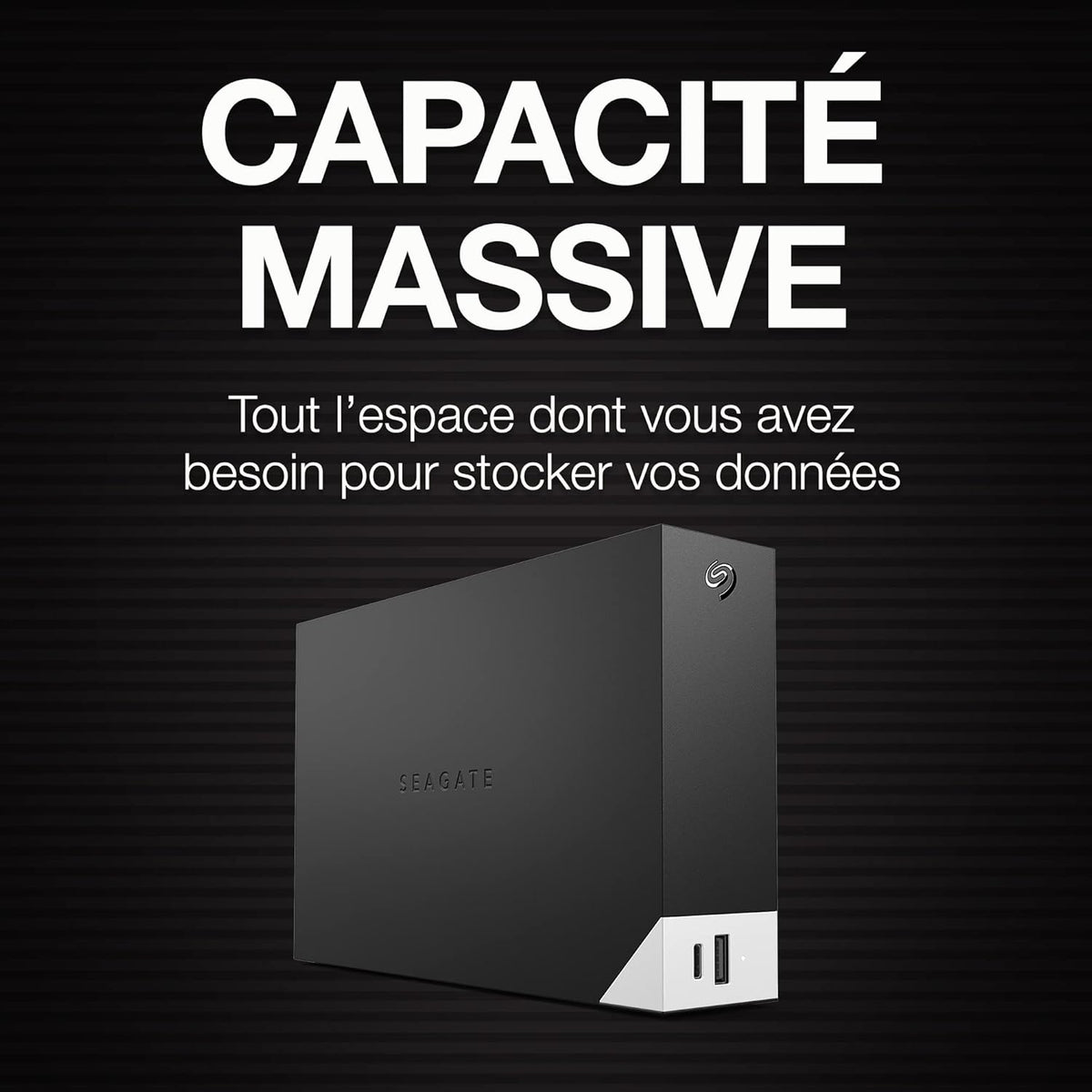 Seagate One Touch Hub 10To, Disque Dur Externe, USB 3.0, pour PC, ordinateur portable et Mac, Services Rescue (STLC10000400)