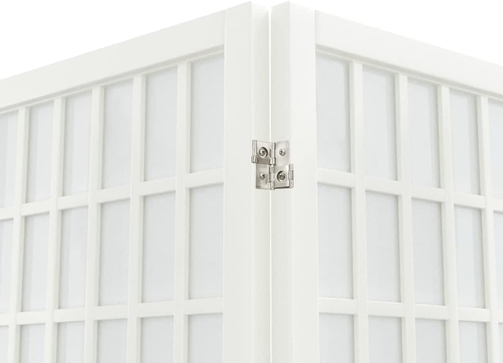 Ecran d'Intimité Paravent Séparateur de Pièces Cloison de Séparation pour Chambre à Coucher Maison Intérieur, 5 Panneaux 200x170 cm Blanc