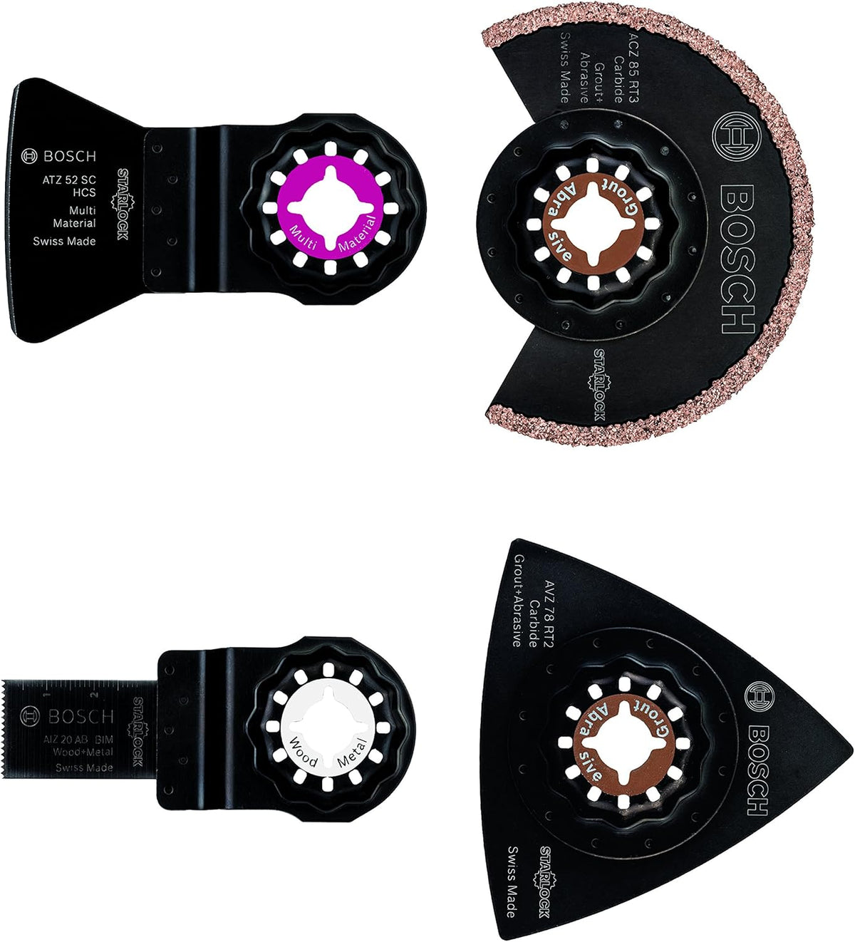 Outil multifonctions Bosch - PMF 350 CES (350W, livrés avec accessoires, interface Starlock et Starlockplus) & Bosch 2608661695 Set de 4 pièces pour carrelage