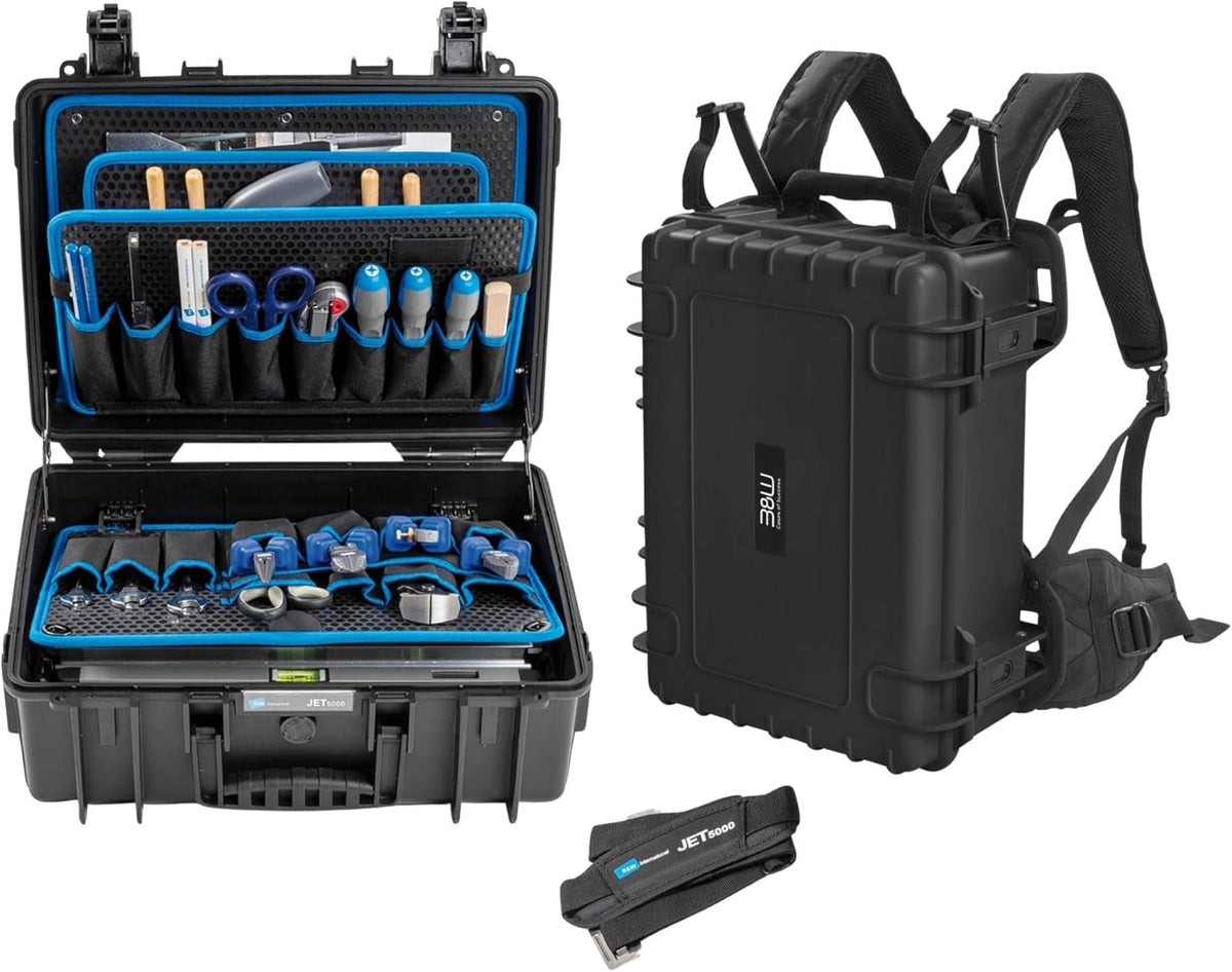 BetW 117.17/P JET5000 Valise d'outillage 14 pièces, Noir/Bleu, 43,2 x 30,1 x 17 cm