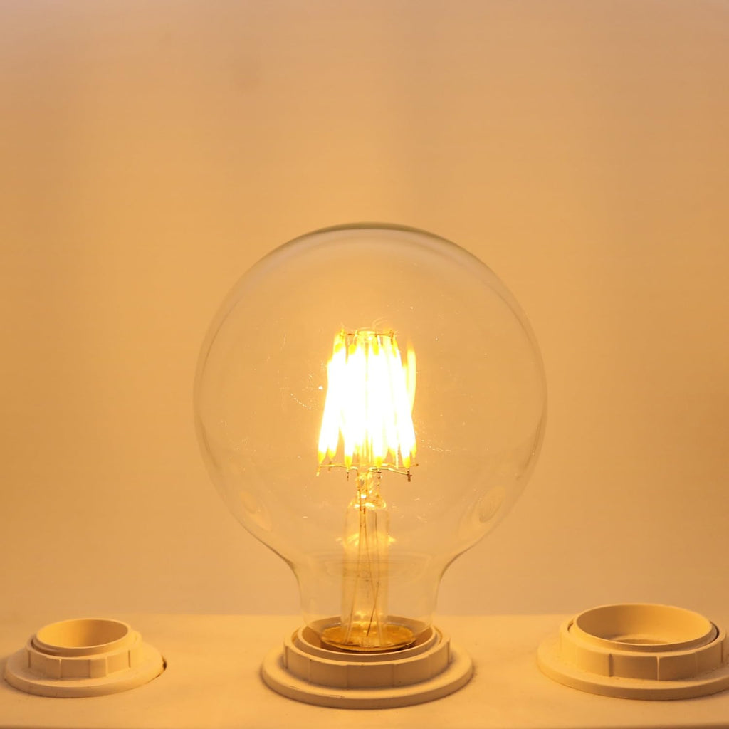 G95 Lot de 20 ampoules à LED Edison E27 220 V 8 W (remplace 40 W) Non dimmable Vintage Ampoule LED en verre 650 lm 2200 K