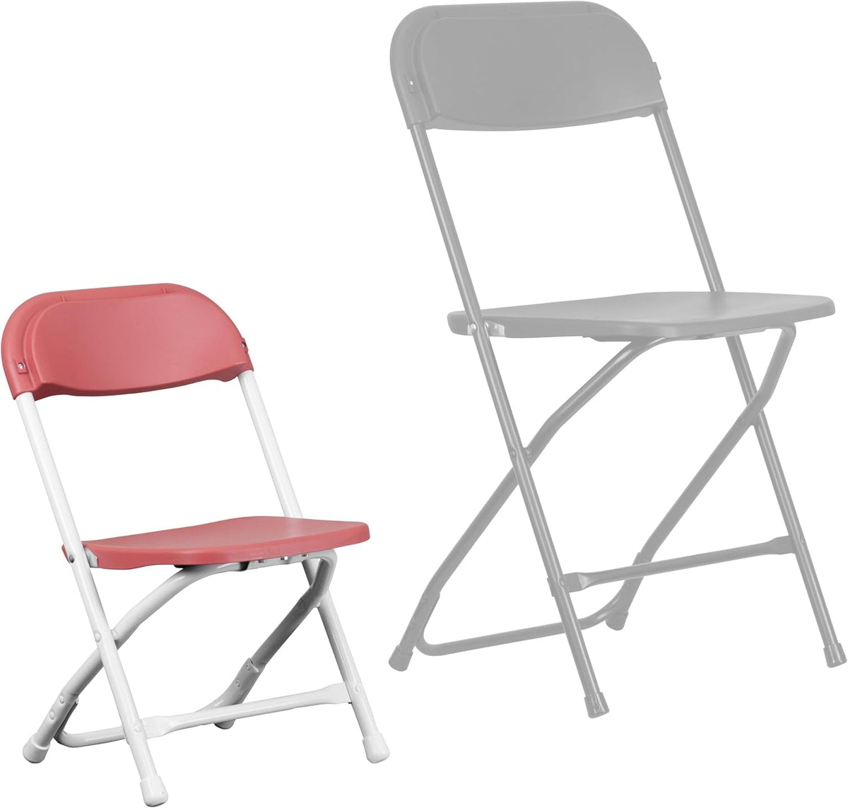 Flash Furniture Lot de 10 chaises Pliantes en Plastique pour Enfants, Bordeaux, Lot de 10