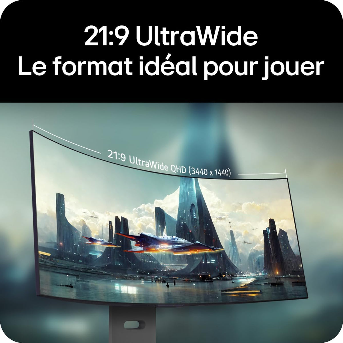 Ultragear™ 34GX900A-B.AEU Ecran PC Gaming 34" - Dalle OLED résolution QHD (3440 x 1440), 0,03ms 240Hz, DisplayHDR™400 True Black, DCI-P3 98.5% (CIE1976), FreeSync Premium Pro, G-Sync Compatible