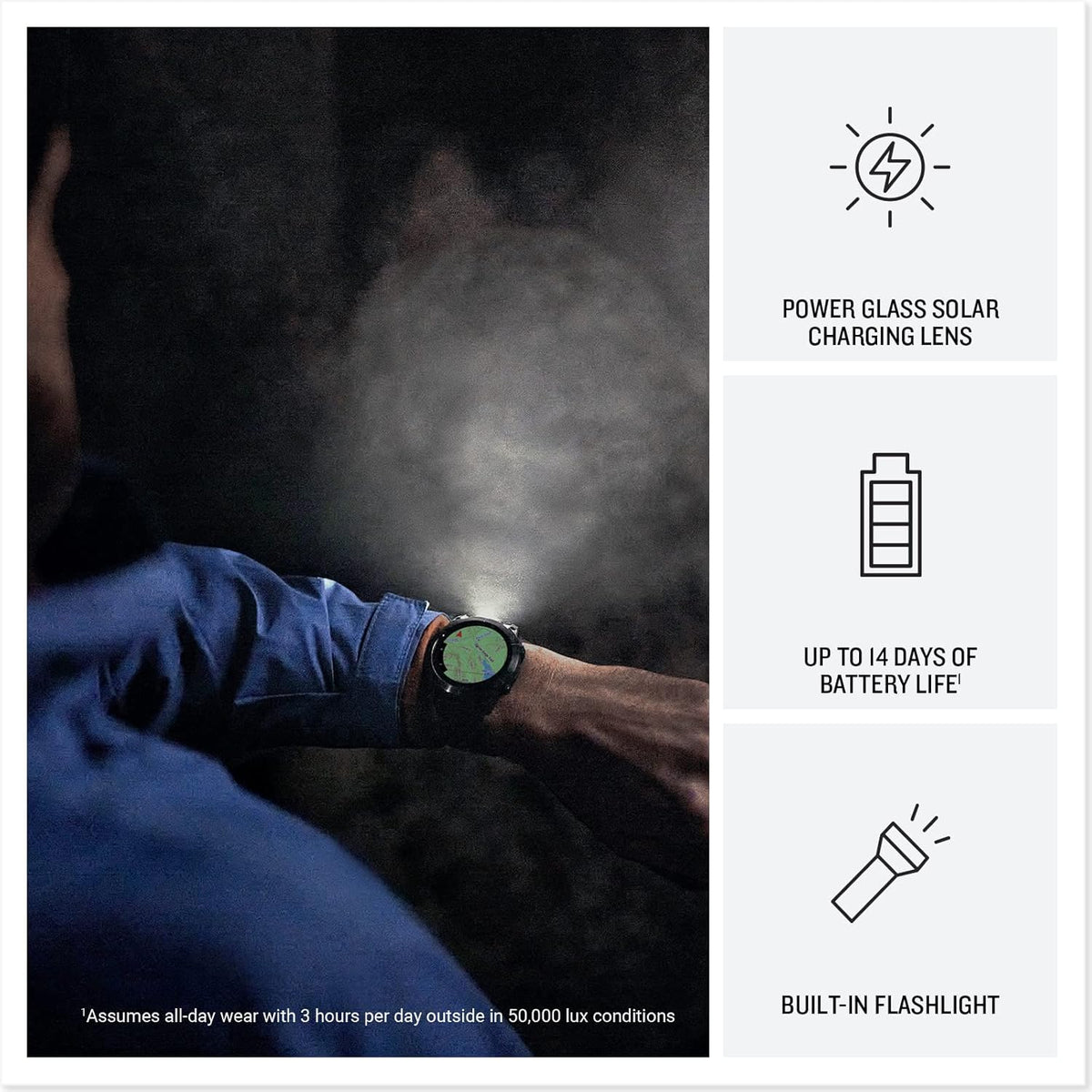 fēnix 7S Pro, Solar - Montre GPS Multisports connectée – Silver avec Bracelet Gris – Boîtier 42 mm (Reconditionné)