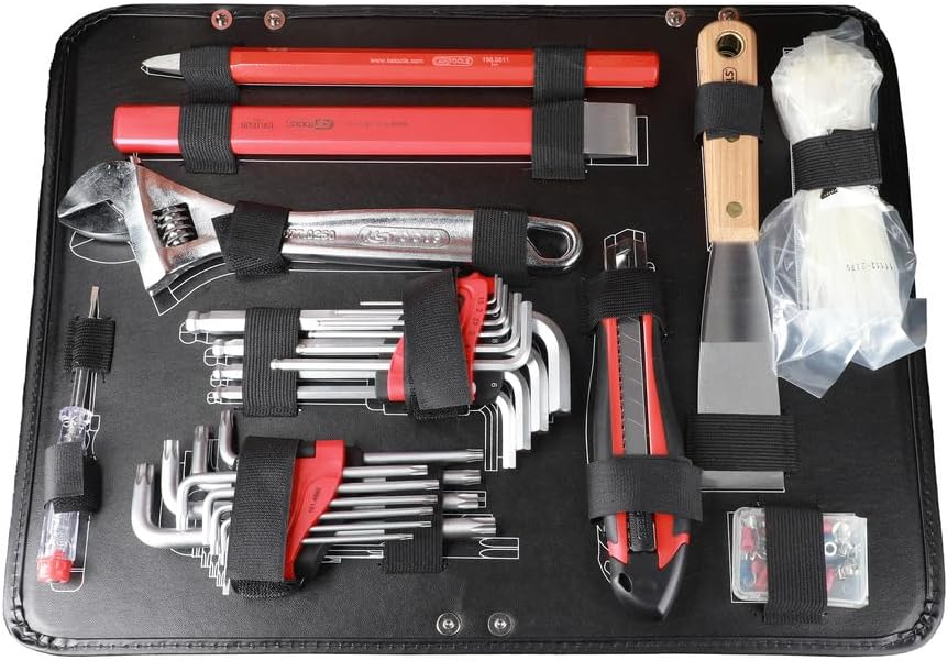 KS Tools - 922.0642F - Valise pour électricien et électromécanicien 1/4'' + 1/2", 142 pièces