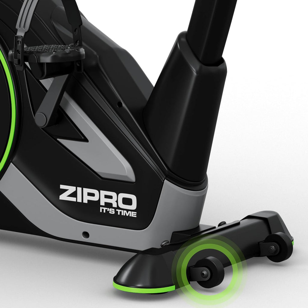 ZIPRO RAVE Vélo d'Appartement - 32 Niveaux de Résistance, Capteur de Fréquence Cardiaque, 11 Programmes d'Entraînement, Siège et Guidon Réglables, Connectivité Bluetooth, Idéal pour Cardio et Fitness