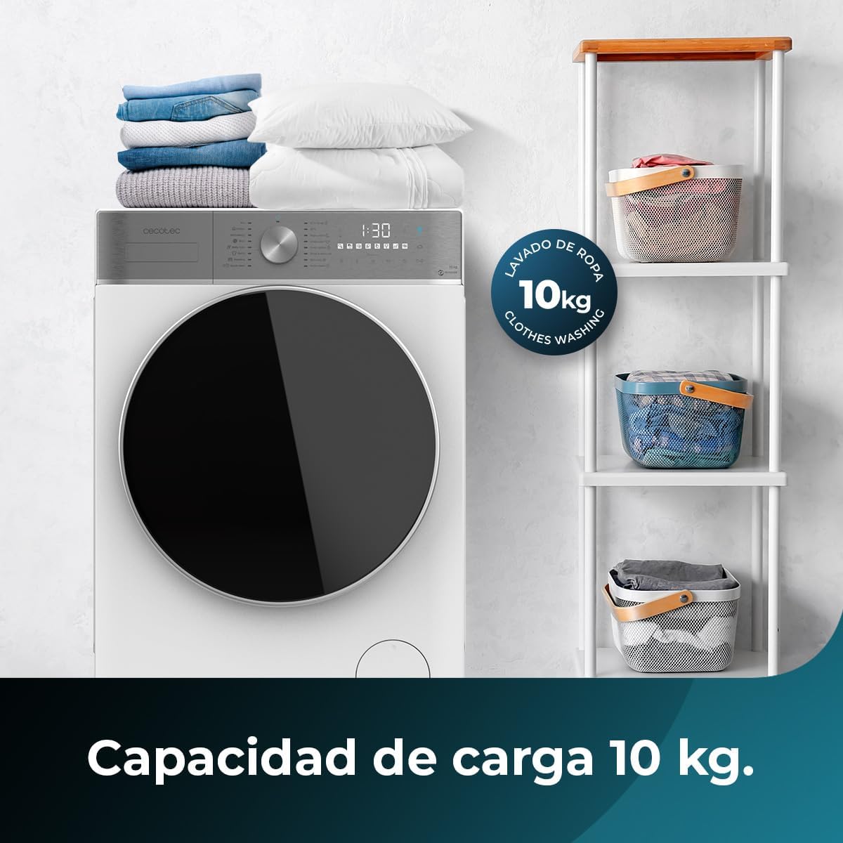 Lave-linge à chargement frontal Cecotec Bolero DressCode 10800 Inverter A