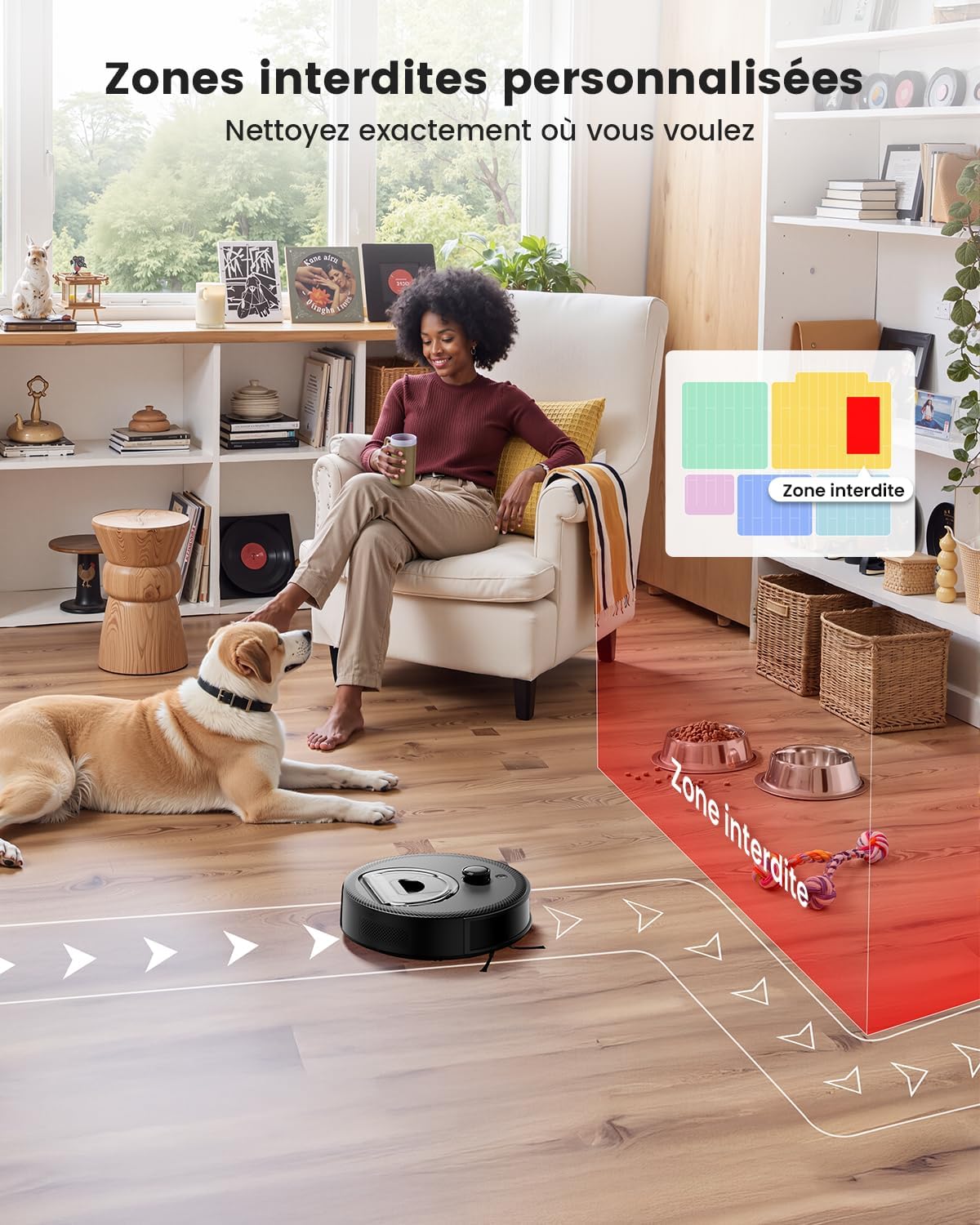 Lefant M330 Pro Robot Aspirateur Laveur 3 en 1, Aspirateur Robot 5000Pa d'Aspiration, Navigation dToF, Cartographie, Zones Virtuelles, Évitement d'obstacles PSD, 150min, Connecté par Alexa/APP/WiFi