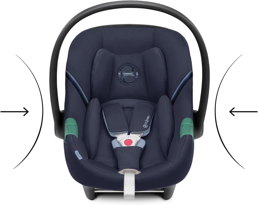 CYBEX Gold Coque Aton S2 i-Size, De la naissance à environ 24 mois, Max. 13 kg, Coussin Réducteur pour Nouveau-né inclus, Compatible SensorSafe, Ocean Blue