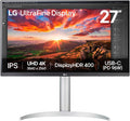 LG Ultrafine 27UP850K-W Ecran PC 4K 27" - Dalle IPS résolution UHD (3840 x 2160), 5ms GtG 60Hz, DisplayHDR 400, DCI-P3 95 pour cent (CIE1976), Mode Lecture, inclinable, réglable en Hauteur