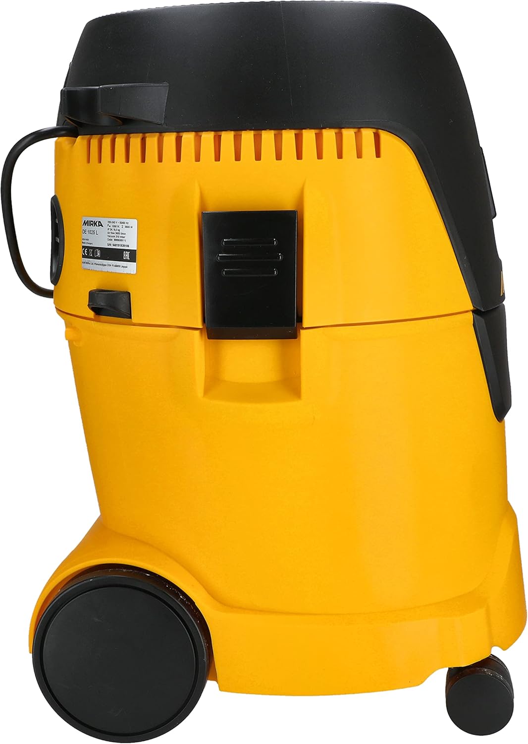 MIRKA Aspirateur Industriel Aspirateur Eau et poussière 25 litres/Tuyau d'aspiration/Puissance 1000 W/Adaptateur pour Ponceuse Inclus/Kit de Buses