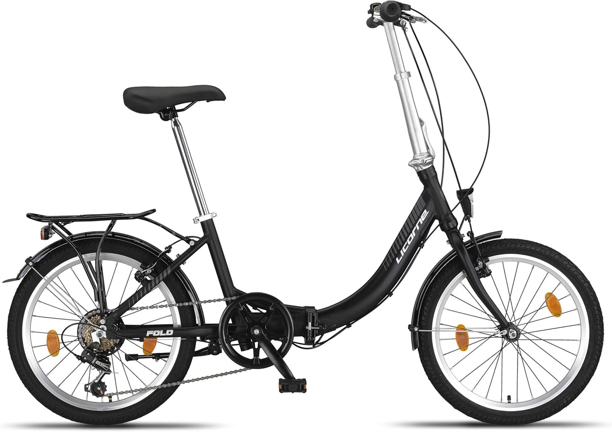 Licorne Bike Fold Premium Vélo pliant en aluminium 6 vitesses Dérailleur Shmano Système Quick-Fold