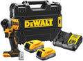 DCF850E2T-QW Atornillador Impacto compacto sin escobillas XR 18V 1/4" 205Nm con 2 baterías POWERSTACK y maletín TSTAK, Multicolore