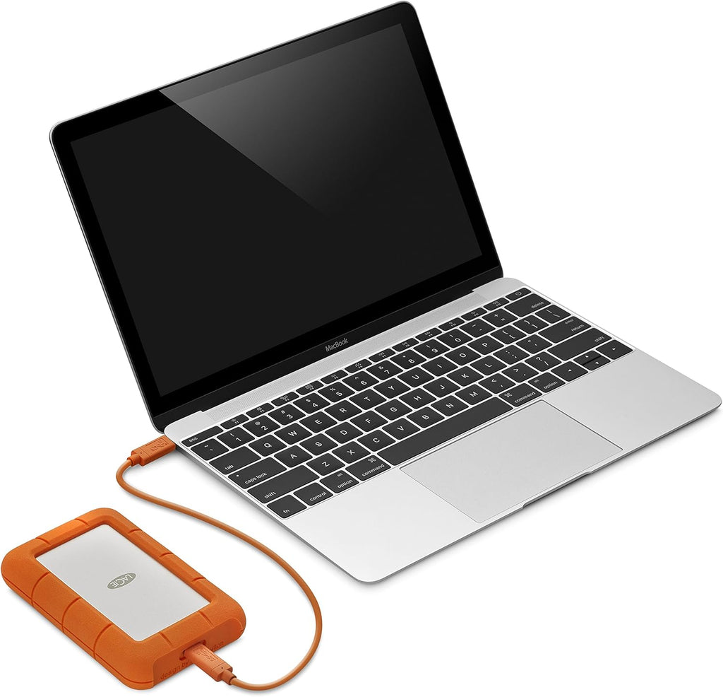 LaCie Rugged USB-C 5To, Disque Dur Externe Portable HDD, PC Mac iPad & iPhone, Data Rescue Service (STFR5000800)