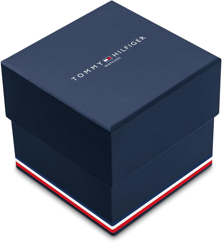 Tommy Hilfiger Montre Analogique Multifunction à Quartz pour Homme avec Bracelet en Acier Inoxydable et en Piel