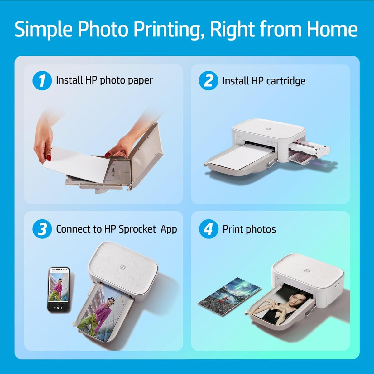 Sprocket Studio Plus 4x6 Imprimante Instantanée – Pack 118 Feuilles & Cartouche – Wi-FI