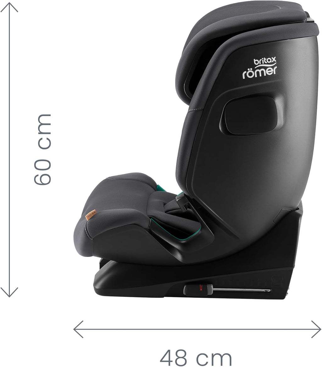 BRITAX RÖMER Siège Auto ADVANSAFIX 2 Z-LINE, Évolutif avec Fixation ISOFIX, enfant de 76 à 150 cm (Groupe 1/2/3) de 15 mois à 12 ans, Space Black