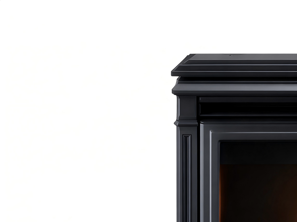 Cheminée à gaz - métal 70x40x82 cm - noir - style classique