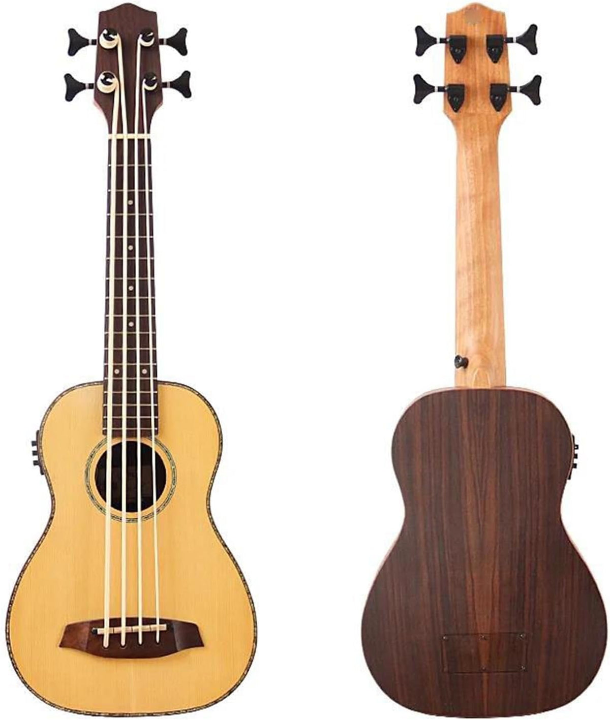 Ukulélé Professionnel Ukulélé Électrique De 28 Pouces Avec Table En Épicéa Massif Finition Mate Mini Guitare À Quatre