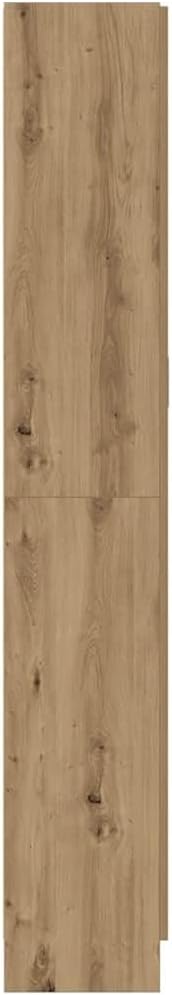 Buffet haut chêne artisanal 82,5x30,5x185 cm bois d ingénierie