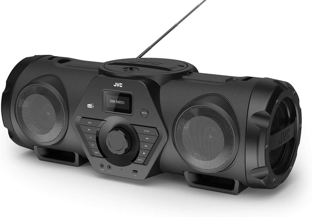JVC - Boomblaster Dab 2 x 30 Watt, Dab+, FM, Bluetooth, CD, USB, Line-in RV-NB300DAB Noir